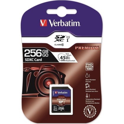 Verbatim SDXC Card 256GB Class 10  - Πληρωμή και σε 3 έως 36 χαμ