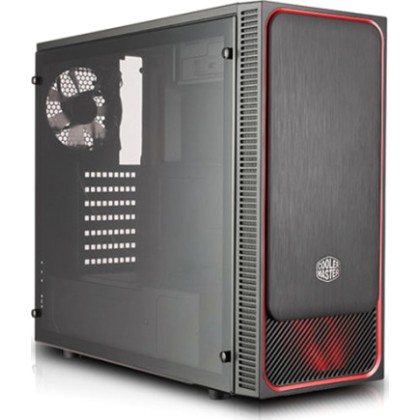 CoolerMaster MasterBox E500L Window Black Red  - Πληρωμή και σε 