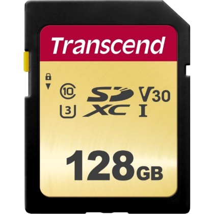 Transcend SDXC 500S        128GB Class 10 UHS-I U3 V30  - Πληρωμ
