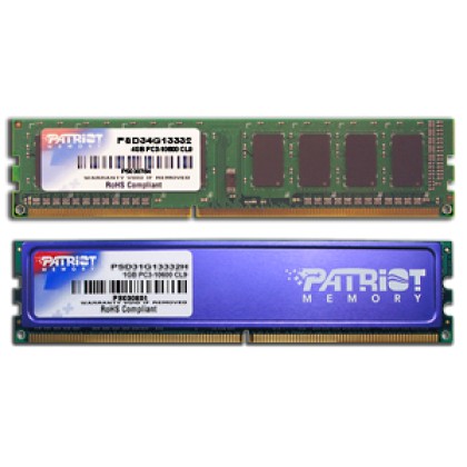 
      Patriot 4GB DDR3-1333MHz (PSD34G13332)
      - Πληρωμή κα