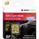 AgfaPhoto SDXC UHS I U3 V30 64GB Professional High Speed  - Πληρ