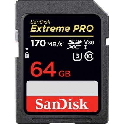 SanDisk Extreme Pro SDXC    64GB 170MB V30 U3  SDSDXXY-064G-GN4I