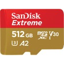 SanDisk microSDXC V30 A2   512GB Extreme 160MB SDSQXA1-512G-GN6M