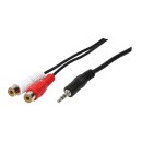 Cable Audio 3.5mm/M - 2 x RCA/F 0.2m Logilink CA1047  - Πληρωμή 