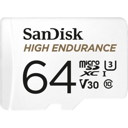 Sandisk High Endurance microSDXC 64GB Class 10 U3 V30 with Adapt