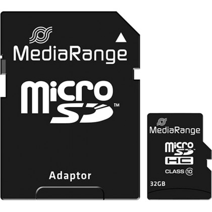 MediaRange microSDHC 32GB Class 10 with Adapter  - Πληρωμή και σ