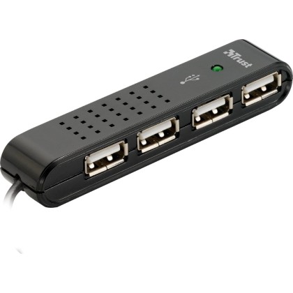 Trust Vecco 4 Port USB 2.0 Mini 14591  - Πληρωμή και σε 3 έως 36