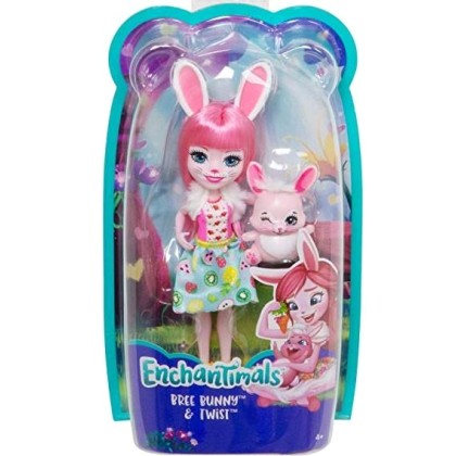 Mattel Enchantimals Mini Doll - Bree Bunny & Twist (FXM73)  - Πλ
