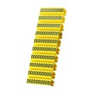 POWERTECH Clip αρίθμησης καλωδίου γράμμα D, Yellow, 10τεμ.