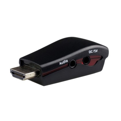 POWERTECH Μετατροπέας HDMI 19pin σε VGA CAB-H076, audio jack, US