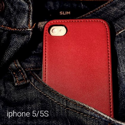 Αναδιπλούμενη Θήκη από τεχνόδερμα για iPhone 5/5S - Leather Flip