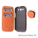 Αναδιπλούμενη θήκη - πορτοφόλι για Samsung Galaxy S3 - Πορτοκαλί
