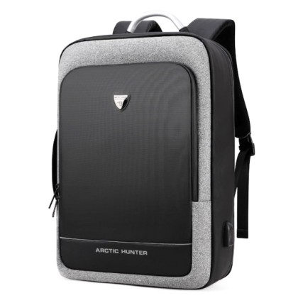 ARCTIC HUNTER τσάντα πλάτης B00227-DG, laptop, USB, ανοιχτό γκρι