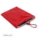 Βελούδινη θήκη πουγκί για tablet έως 8" - Κόκκινο