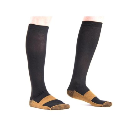 Κάλτσες Διαβαθμισμένης Συμπίεσης με Ίνες Χαλκού 2 τμχ Χρώματος Μ