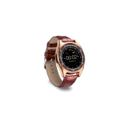 Smartwatch με Μετρητή Καρδιακών Παλμών Χρώματος Ροζ - Χρυσό Aqua
