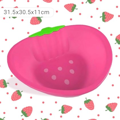 Μπολ με σχέδιο φράουλας 31.5x30.5x11cm - Ροζ