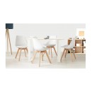 Σετ Καρέκλες Πολυπροπυλενίου με Ξύλινα Πόδια Suedia 40 x 54 x 80