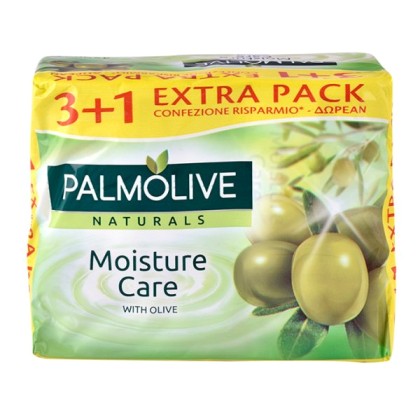 PALMOLIVE σαπούνι Moisture care, με εκχύλισμα ελιάς, 4x 90g