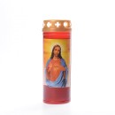 Κερί κοιμητηρίου LED με την εικόνα του Χριστού - 17cm