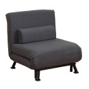 Πολυθρόνα - Κρεβάτι με Μαξιλάρι 75 x 70 x 75 cm Χρώματος Μαύρο H