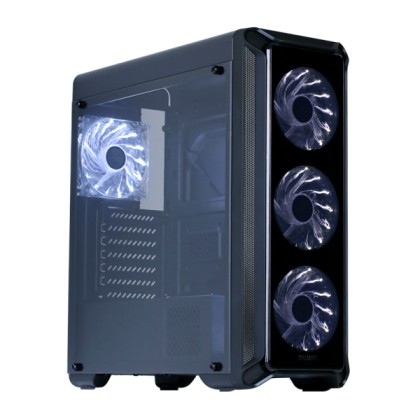 ZALMAN PC case i3 Edge, mid tower, 445x196x456mm, 4x fan, διάφαν