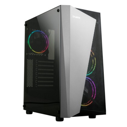 ZALMAN PC case S4 Plus, mid tower, 400x206x458mm, 3x fan, διάφαν