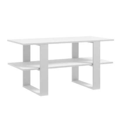 Ξύλινο Τραπέζι Σαλονιού 120 x 55 x 60 cm Χρώματος Λευκό SPM Kira