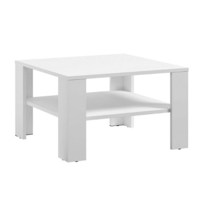 Ξύλινο Τραπέζι Σαλονιού 68 x 68 x 41 cm Χρώματος Λευκό SPM Lana 
