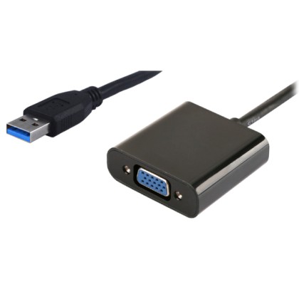 POWERTECH converter USB 3.0 σε VGA PTH-021, Full HD, μαύρο