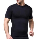 Ανδρικό μπλουζάκι σύσφιξης κοντομάνικο - Μαύρο