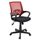 Καρέκλα Γραφείου Εργασίας Berto Με Ύφασμα Mesh Χρώμα Μαύρο-Κόκκι