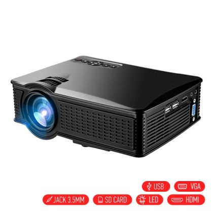 LED projector SD50 60W/1500lm με υποδοχές HDMI/VGA/AV/SD