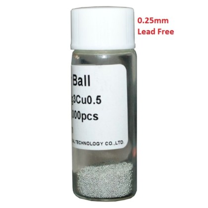 Solder Balls 0.25mm, Lead Free, 25k