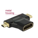 DELOCK HDMI Αντάπτορας από HDMI-A female σε HDMI Mini-C & Mi