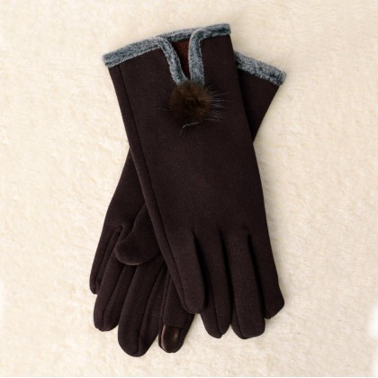Γυναικεία γάντια με πομ πον