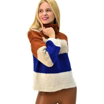 Γυναικείο πουλόβερ με ζιβάγκο