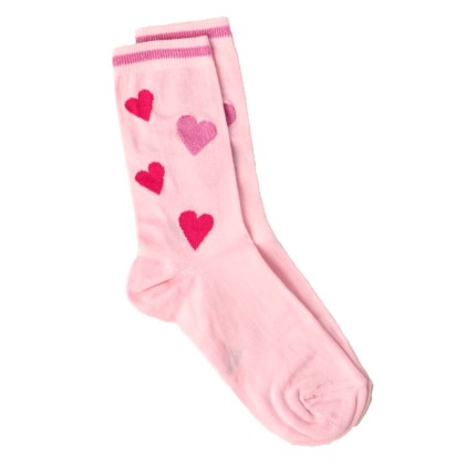 Γυναικείες κάλτσες με σχέδιο καρδιές