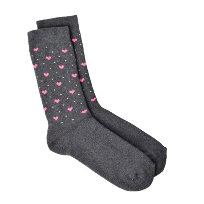 Γυναικείες κάλτσες με σχέδιο καρδούλες και στρογγυλά