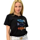 Γυναικείο T-shirt με κέντημα ψάρια