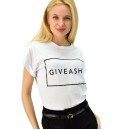 Γυναικείο T-shirt με τύπωμα give a shit