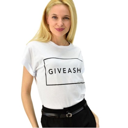 Γυναικείο T-shirt με τύπωμα give a shit