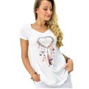 Γυναικεία μπλούζα T-shirt με καρδιά ονειροπαγίδα
