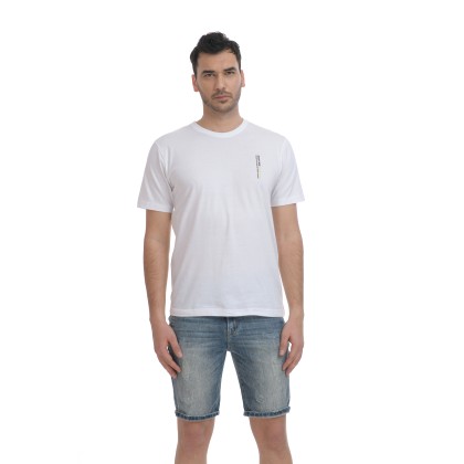 Biston t-shirt βαμβακερό ΛΕΥΚΟ 43-206-001