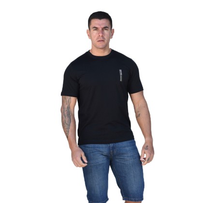 Biston t-shirt βαμβακερό ΜΑΥΡΟ 43-206-001