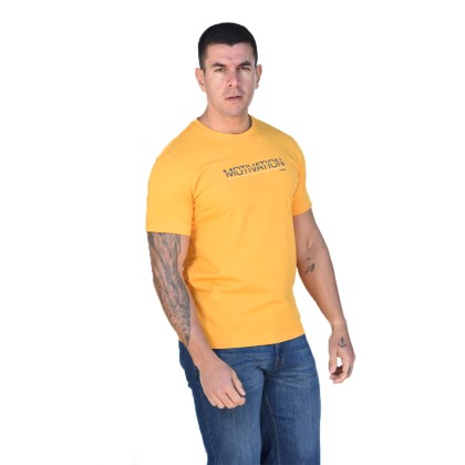 Biston t-shirt βαμβακερό ΩΧΡΑ 43-206-006