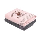 Σετ με 2 Πετσέτες Προσώπου 50 x 90 cm Χρώματος Ροζ - Γκρι Beverl