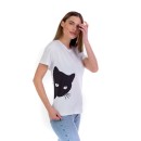 Μπλούζα με σχέδιο γάτα