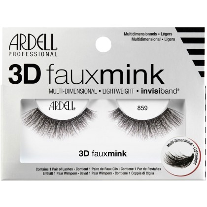 Ardell 3D Faux Mink 859 False Eyelashes Black 1pc