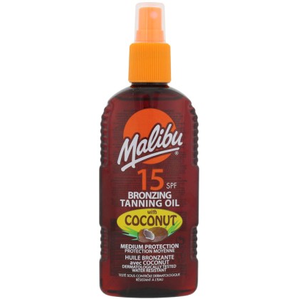 Malibu Bronzing Tanning Oil Coconut SPF15 Sun Body Lotion 200ml 